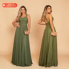Vestido Feminino Longo De Tule Festa Para Madrinha Formatura Evento Convidada Evelyn