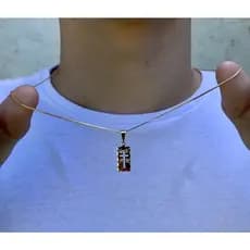 Corrente cordão veneziana masculino + pingente cruz vazada banhado a ouroCorrente cordão veneziana masculino + pingente cruz vazada banhado a ouro