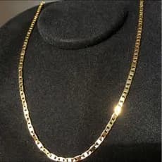 Corrente Correntinha Piastrini Masculina Banhada Folheado A Ouro 18k Cordão Fino 2mm 60cm/70cm/80Cm