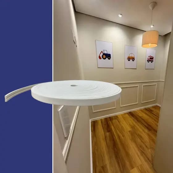 Roda Meio Boiserie de EVA Flexível Autocolante Terra 2,5CM X 8 MM