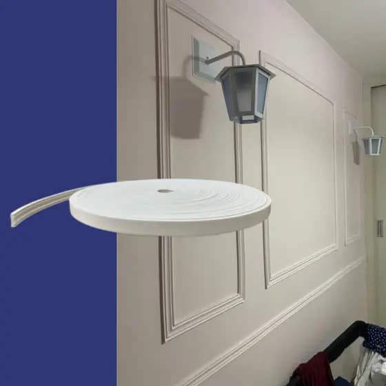 Boiserie Moldura Roda Meio de EVA Flexível Autocolante Terra 2,5CM X 8 MM