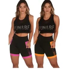 Kit 2 bermuda short fitness academia