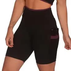 Bermuda fitness feminina academia com bolso lateral