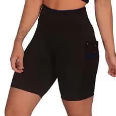 Bermuda feminina fitness academia treino com bolso lateral