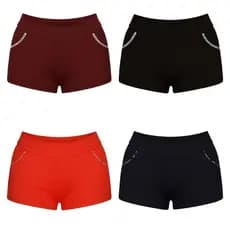 Kit 5 shortinho curto feminino com bolso nas laterais