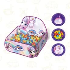 Barraca Infantil Dobrável Barraca Piscina com  Bolinhas Coloridas Tema Unicornios