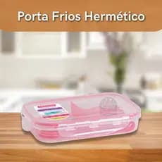 Porta Frios Hermético Divisória Removível e Tampa com Trava Para Cozinha