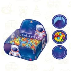 Barraca Infantil Dobrável Barraca Piscina com Bolinhas Coloridas Tema Galáctico