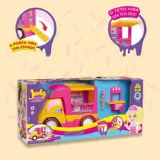 Boneca Judy Carrinho de Sorvete e Food Truck Samba Toys Brinquedo Infantil