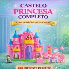 Castelo Princesa Judy Completo Infantil com Boneca e Kit de Acessórios + Móveis Samba Toys