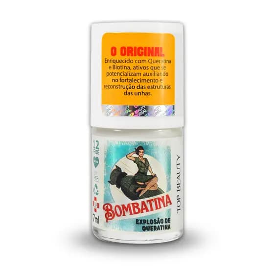 Base Bombatina Biotina e Queratina 12 Free Sos Unhas Top Beauty
