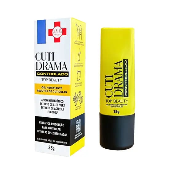 Cutidrama Controlado - Gel Hidratante Redutor de Cutículas 35gr  Sos Unhas Top Beauty