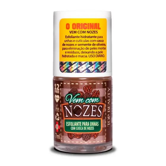 Base Vem com Nozes Esfoliante para Unhas e Cutículas  Sos Unhas 12 Free Top Beauty