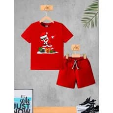 Camiseta + Short Conjunto Infantil Papai Noel Dab