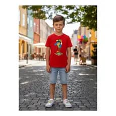 Camiseta Infantil Cubo Magico Menino Roupa Camisa Leve Verão Juvenil