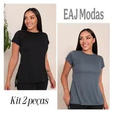 kit 2 Blusa Feminina Sobre legging tapa bumbum para Academia caminhada