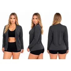 Cardigan Fitness Casaquinho Feminino - Proteção UV+, Secagem Rápida  Academia e Caminhada Sem Ziper