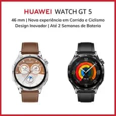 Smartwatch Huawei GT 5 Original  AMOLED GPS Integrado NFC Bluetooth 5.2 Resistente à Água Monitor de Saúde Completo