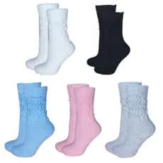 Kit de 4 a 12 Pares de Meias Aeróbicas Feminina Cano Médio Academia