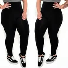 Calças 1 a 3 Legging Plus Size G1 G2 G3 Cós Cintura Bem Alta Suplex Poliéster e Elastano Tamanhos Especiais