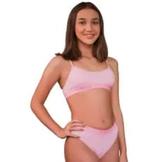 Conjunto de 5 Calcinhas e Sutiãs Juvenil Feminino com Elástico Firme