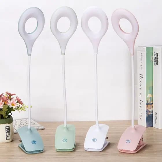 Candeeiro de mesa recarregável com protecção ocular LED com três velocidades de escurecimento por toque