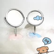 Simples e bonito vento pequeno espelho de mesa mini espelho de maquiagem