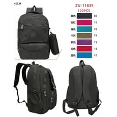 Mochila feminina nylon impermeável grande para escola com estojo