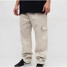 Calça Cargo Sarja Unissex diversas cores c/elástico