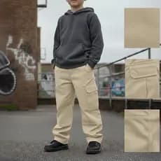 Calça Cargo Infantil/Juvenil Sarja 100% Algodão