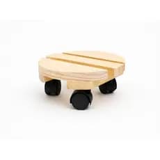 Suporte Para Vaso De Plantas Redondo Pinus Suporte 20 cm Jardim Suculentas Carrinho