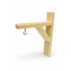 Suporte Mão Francesa de Madeira Pinus 40x40cm – Rústico, Resistente e Decorativo