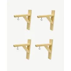 Combo Suporte Mão Francesa Pinus Natural – Reforçado 4 ou 8 Unidades