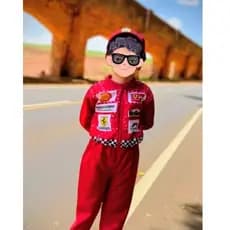 🏎️ FANTASIA INFANTIL PILOTO FÓRMULA 1 - MACACÃO VERMELHO OFICIAL!