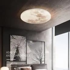 Luminaria De Teto NóRdica Lua Para Quarto Moderna Minimalista Sala De Estar Luzes LumináRia De Led Para Teto Quarto