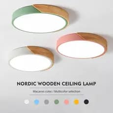 110v/220v LâMpada De Teto Led Moderno Para Sala Luminaria Madeira LumináRia De Teto Para Quarto Sala