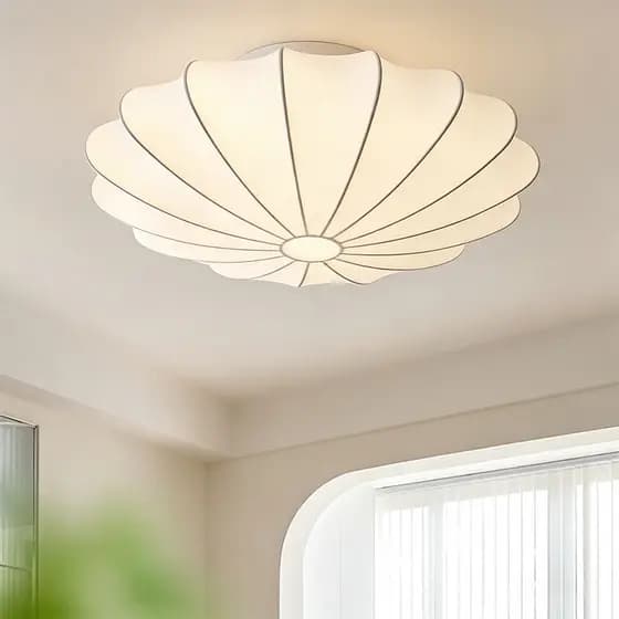 Luminária De Teto Para Quarto Estilo Wabi Sabi LED Lâmpada De Teto Fibra Natural Decoração Rústica