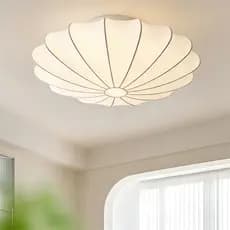 Luminária De Teto Para Quarto Estilo Wabi Sabi LED Lâmpada De Teto Fibra Natural Decoração Rústica