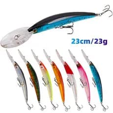 Isca Artificial de tiro longo 20cm23g com contas acústicas + Três anzóis reforçados Simulação de pesca no mar Isca dura