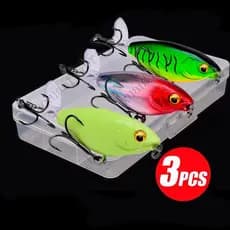 3pcs caixa isca artificial 6g/11g Rabo Rotativo Popper Flutuante Marítima Dura Lápis De Água Sub Estrada Equipamento Ao Ar Livre Cobra