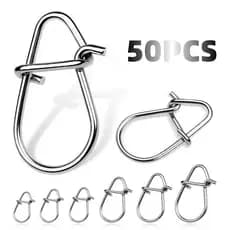 50pcs Conector de isca para anzol de peixe Acessórios de pesca com pinos reforçados