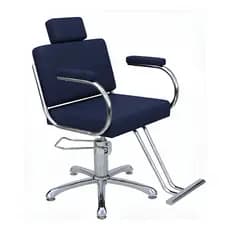 Poltrona Pratic Com Encosto Fixo Salão Beleza Cabelereiro Azul