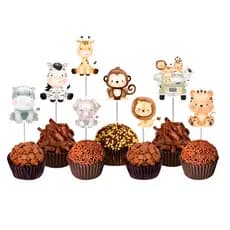 Kit Tags Toppers Para Docinhos Doces Safari