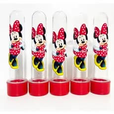 Kit 30 Tubetes Personalizado Minnie Vermelha Festa de Aniversario