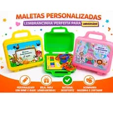 Kit Maletas Maletinhas Plástico Lembrancinha infantil aniversário
