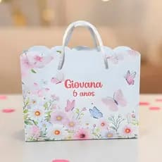 Kit Sacolinhas Personalizadas Festa Jardim das Borboletas (18x14.5x6.5cm)