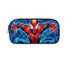 Estojo Escolar Uma Repartição Homem Aranha Azul Super Heroi