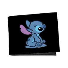 Carteira Porta Cartão Adulto e Infantil Estampa Stitch Azul Fofo