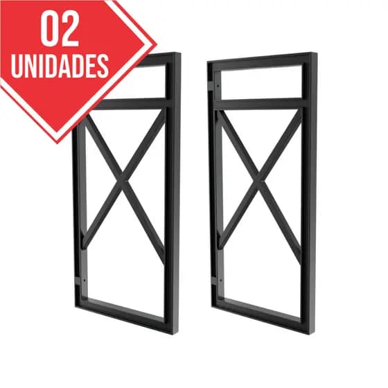 KIT 02 Suporte Nicho Prateleira Estilo Industrial 15 x 37 cm