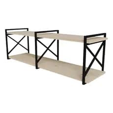 Prateleira Estilo Industrial 30cm X 115 Cm  -  Kit  Completo